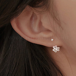 S999 Fine Silver Stud Earrings&nbsp;EJEW-A127-01S