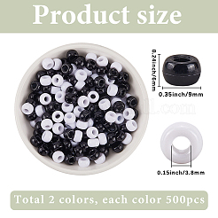 1000Pcs 2 Colors Opaque Plastic Beads&nbsp;KY-SP0001-48