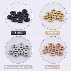 40Pcs 4 Colors Ion Plating(IP) 304 Stainless Steel Spacer Beads&nbsp;STAS-UN0030-56
