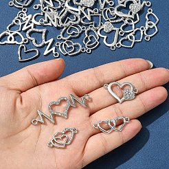 30Pcs 5 Styles Alloy Crystal Rhinestone Links/Connectors&nbsp;ALRI-FS0001-09