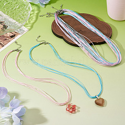 6Pcs 3 Colors 1MM Polyester&Cotton Waxed Cord 5-Strand Necklace Making&nbsp;MAK-TA0001-36A