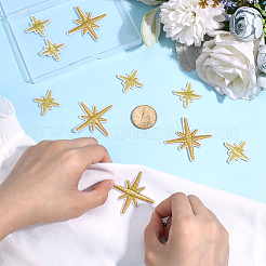 80Pcs 2 Styles Star Polyester Computerized Embroidery Iron on/Sew on Patches&nbsp;PATC-ME0001-17A
