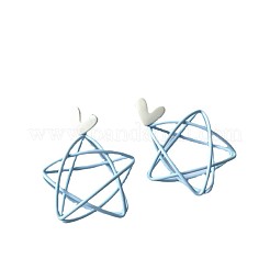 Baking Paint Alloy Dangle Stud Earrings&nbsp;FS-WG5EAD8-01