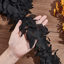 5 Yards Polyester Chiffon Leaf Lace Ribbon&nbsp;DIY-GA0007-32B