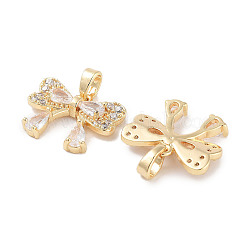 Rack Plating Brass Pave Cubic Zirconia Pendants&nbsp;KK-C051-47G