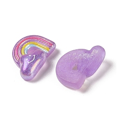 Glitter Plated Resin Cabochons&nbsp;LS-RESI-H163-07D