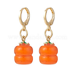 Fruit Handmade Lampwork Pendants Dangle Earrings&nbsp;EJEW-JE05123