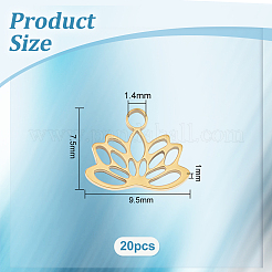 20Pcs 304 Stainless Steel Charms&nbsp;STAS-UN0048-71