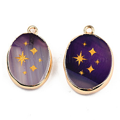 Natural Agate Pendants&nbsp;G-N326-155F