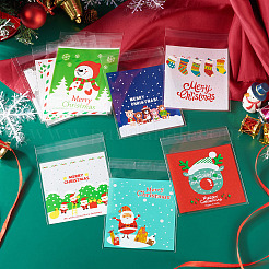 200Pcs 10 Style Christmas Theme Plastic Bakeware Bag&nbsp;OPP-TA0001-05