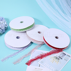 20 Yards Ruffled Nylon Elastic Lace Trim&nbsp;EW-WH0018-03A