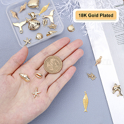 Ocean Theme Brass Pendants&nbsp;KK-SC0001-54G