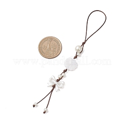 4Pcs Shell & Glass Pearl  Hanging Ornaments&nbsp;HJEW-TA00425