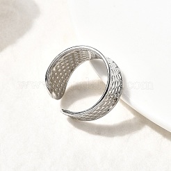 304 Stainless Steel Open Cuff Rings&nbsp;RJEW-H261-02P