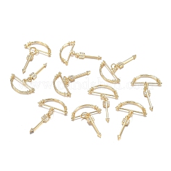 Brass Micro Clear Cubic Zirconia Pendants&nbsp;X-ZIRC-F120-086G