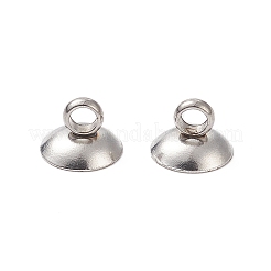 304 Stainless Steel Bead Cap Pendant Bails&nbsp;STAS-G224-24P-10