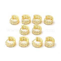 Cubic Zirconia Branch Thick Hoop Earrings&nbsp;EJEW-E270-12G