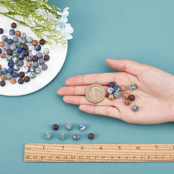 DIY Round Gemstone Stretch Bracelets Making Kits&nbsp;DIY-SC0014-39