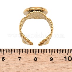 Shell Shape 304 Stainless Steel Cuff Ring Components&nbsp;SA-CBA098D-03G-D