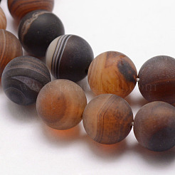 Natural Striped Agate/Banded Agate Bead Strands&nbsp;X-G-K166-12-8mm-04