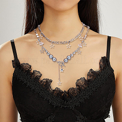 Star Moon Alloy Pendant Necklaces & Multi-strand Bracelets&nbsp;SJEW-SC0001-04