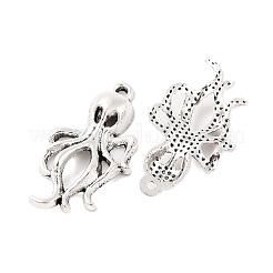Tibetan Style Alloy Octopus Pendants&nbsp;TIBEP-S270-AS-LF