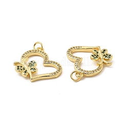 Brass Micro Pave Cubic Zirconia Pendants&nbsp;KK-E068-VB194