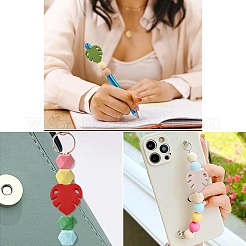 18Pcs 18 Colors Monstera Leaf Food Grade Eco-Friendly Silicone Beads&nbsp;SIL-CJ0002-76
