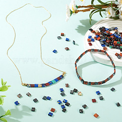 175Pcs 5 Colors 2-Hole Opaque Glass Seed Beads&nbsp;SEED-PJ0001-04A