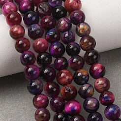 Natural Tiger Eye Beads Strands&nbsp;G-F591-18-6mm-10