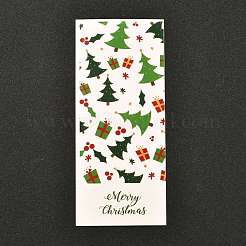 Christmas Themed Rectangle with Word Coated Paper Sealing Stickers&nbsp;DIY-A018-07B
