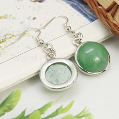 Fashion Natural Green Aventurine Earrings&nbsp;EJEW-E003-6