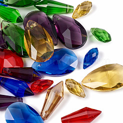 30Pcs 15 Styles Transparent Glass Pendants&nbsp;GLAA-TA0001-34