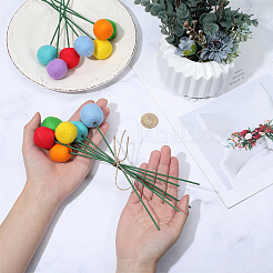 14Pcs 7 Style Wool Felt Craft Ball&nbsp;AJEW-PH01711
