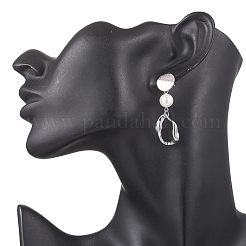 304 Stainless Steel Nuggets Dangle Stud Earrings&nbsp;EJEW-JE06555-02