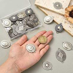 40pcs 5 Styles Tibetan Style Zinc Alloy Connector Charms&nbsp;FIND-CJ0004-75