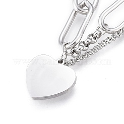 304 Stainless Steel Charm Bracelets&nbsp;BJEW-K219-04P