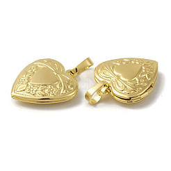 Rack Plating Brass Locket Pendants&nbsp;KK-G452-06G