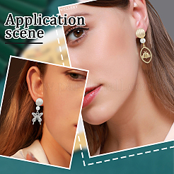 20Pcs Brass Ear Stud Findings&nbsp;KK-BBC0002-60G