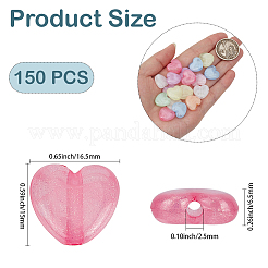 150Pcs Luminous Transparent Acrylic Beads&nbsp;OACR-PA0002-02