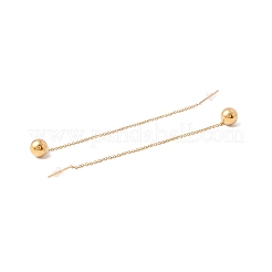 Long Chain with Round Ball Dangle Stud Earrings&nbsp;EJEW-A067-13G