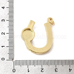 Brass Micro Pave Clear Cubic Zirconia Pendants&nbsp;KK-H267-089G