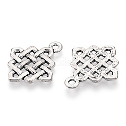 Tibetan Style Alloy Chinese Knot Pendants&nbsp;TIBEP-872-AS-RS