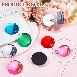 12Pcs 6 Colors Acrylic Imitation Cat Eye Cabochons&nbsp;MACR-NB0001-32