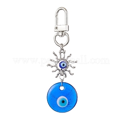 Horse Eye/Heart/Star/Hamsa Hand/Flat Round with Evil Eye Lampwork Pendant Decorations&nbsp;HJEW-JM01997