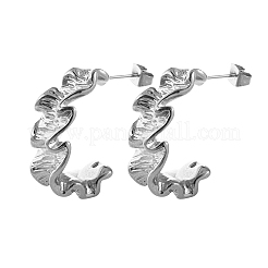Stainless Steel C-Shaped Stud Earrings&nbsp;JN8832-2