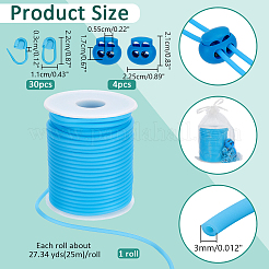 1Roll Hollow Pipe PVC Tubular Synthetic Rubber Cord&nbsp;RCOR-NB0001-02B