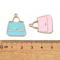 Rack Plating Alloy Enamel Pendants&nbsp;PALLOY-F308-04G