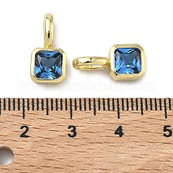 Brass Micro Pave Cubic Zirconia Charms&nbsp;KK-G555-21G-12