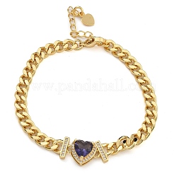 Brass Micro Pave Cubic Zirconia Bracelets&nbsp;BJEW-K261-03G